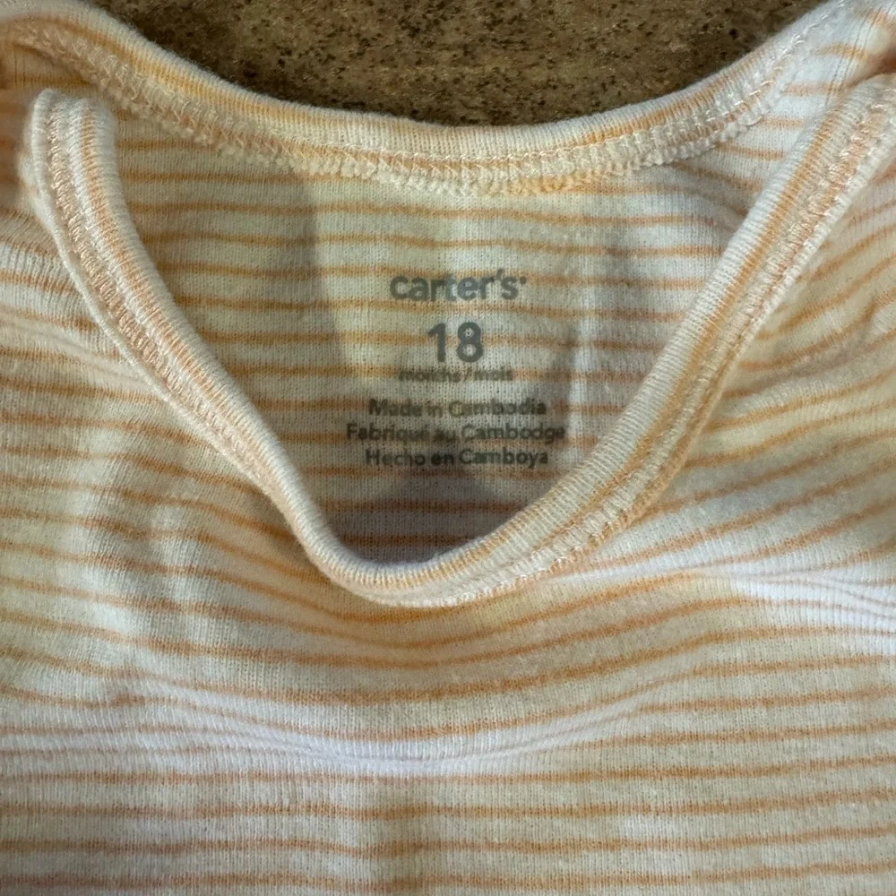 Carter's Soft Striped Bodysuits in Blue and Orange